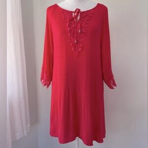 NAIF Red Tunic Top with Chic Style